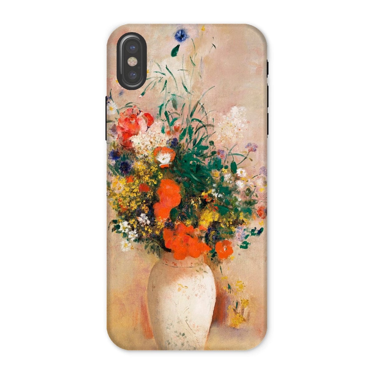 Casezest Mobile Phone Case for iPhone X / Gloss Redon Vase of Flowers Design