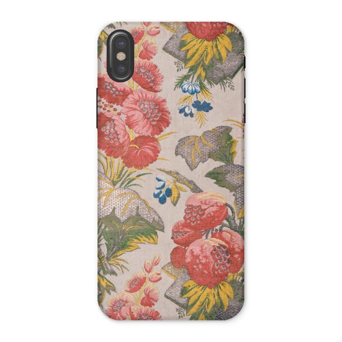 Casezest Mobile Phone Case for iPhone X / Gloss Revel Floral Textile Design