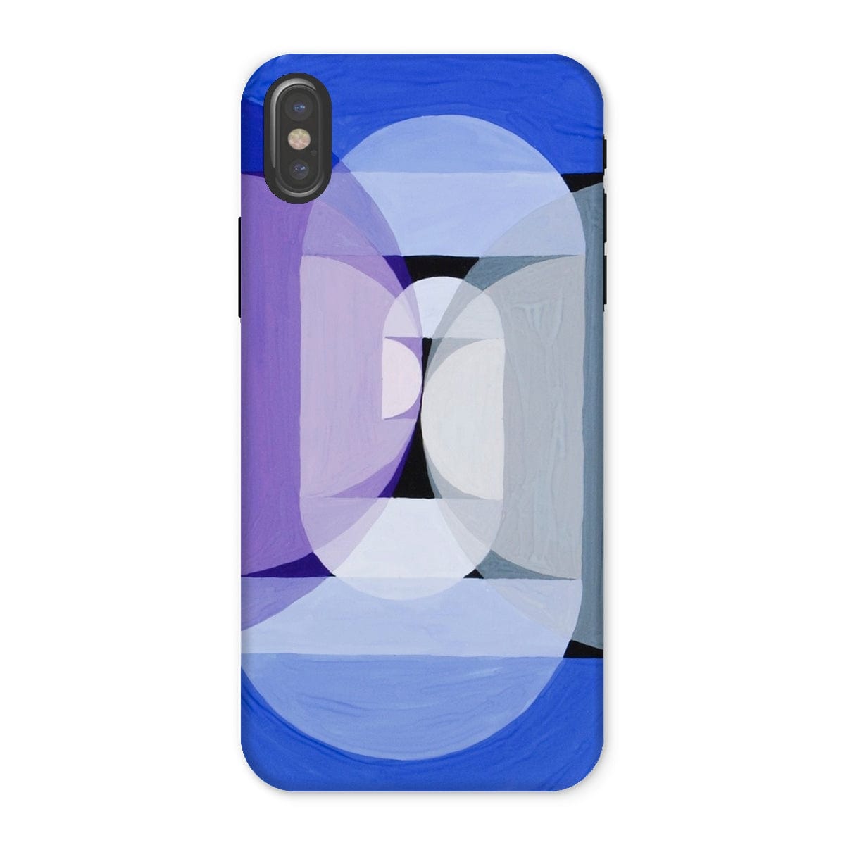 Casezest Mobile Phone Case for iPhone X / Gloss Schillinger Blue Gray Violet Wheel Design