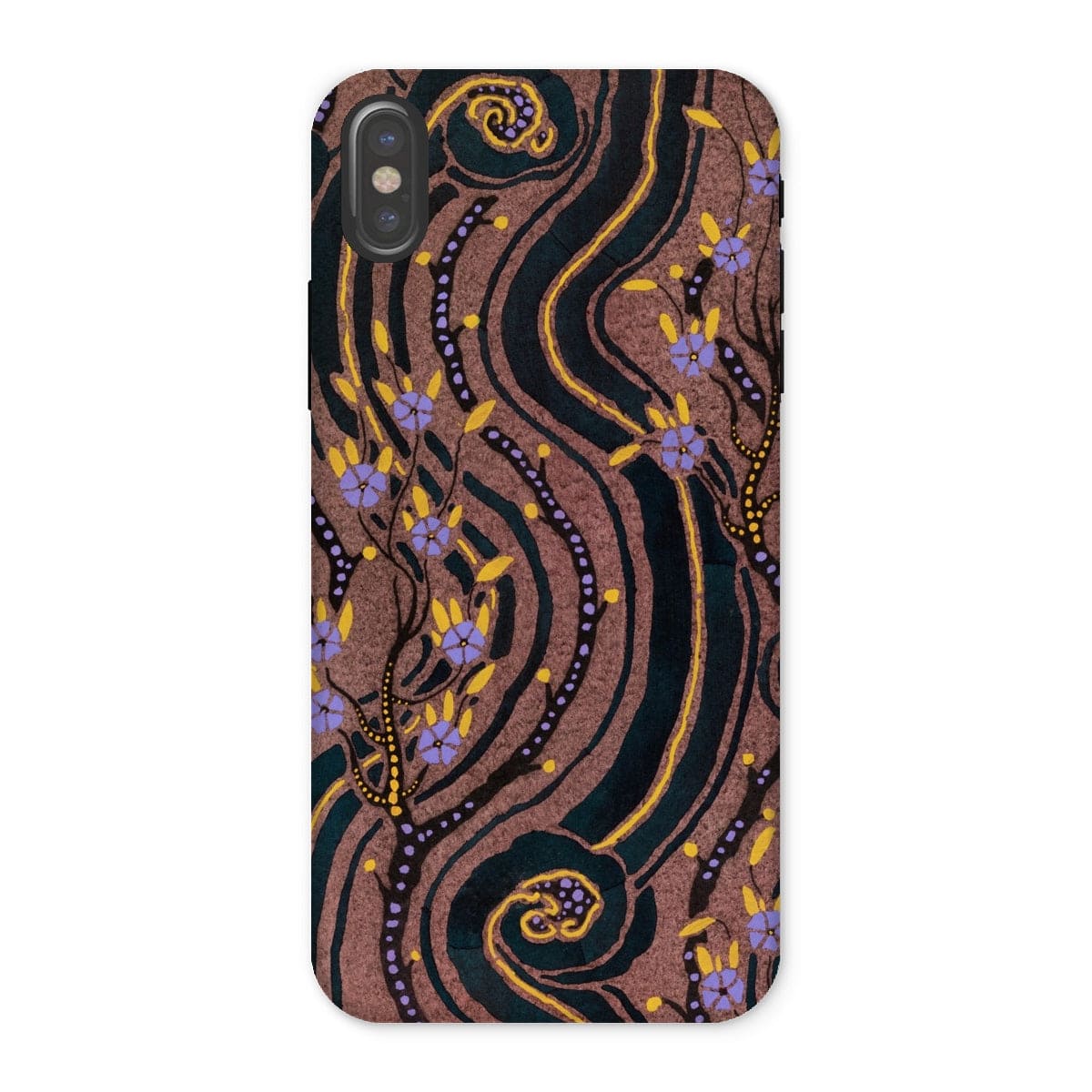 Casezest Mobile Phone Case for iPhone X / Gloss Séguy Deco Flower Design