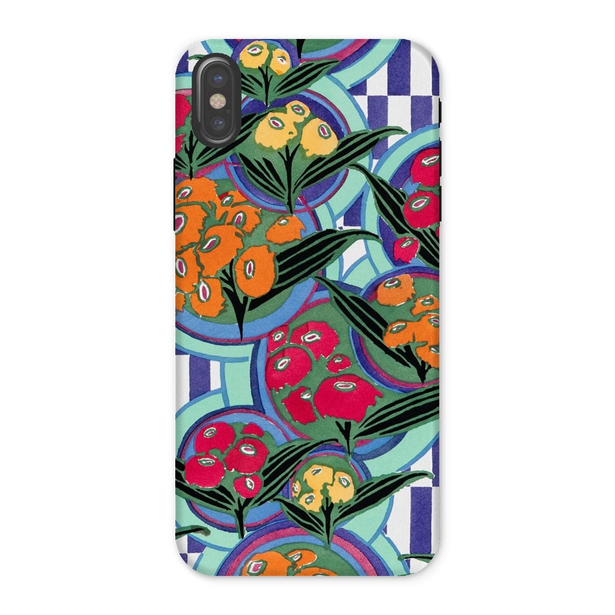 Casezest Mobile Phone Case for iPhone X / Gloss Séguy Floral Plate Design