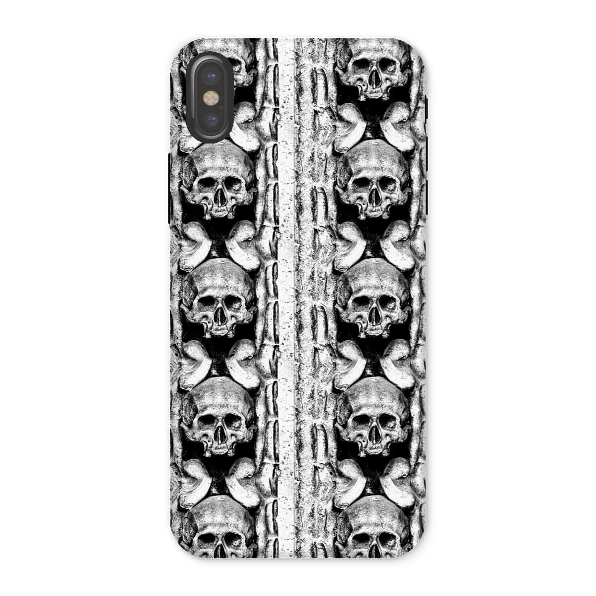 Casezest Mobile Phone Case for iPhone X / Gloss Skull Row Design