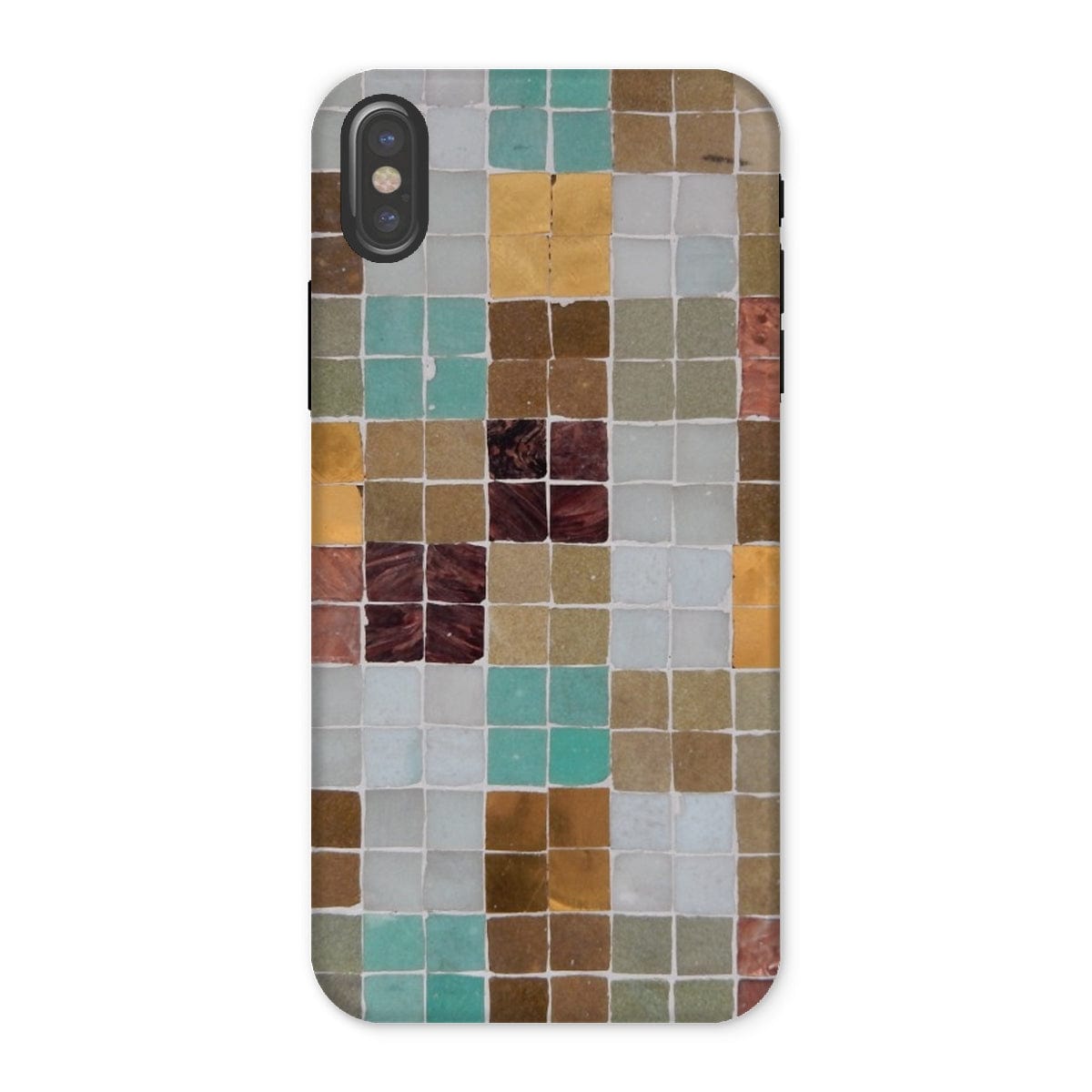 Casezest Mobile Phone Case for iPhone X / Gloss Soft Mosaic Tile Design