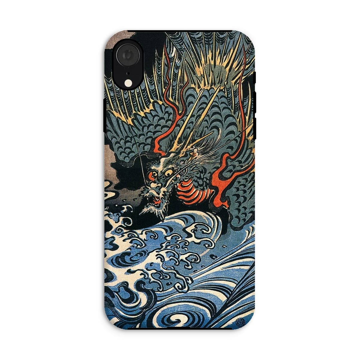 Casezest Mobile Phone Case for iPhone XR / Gloss Dragon Over Waves Design