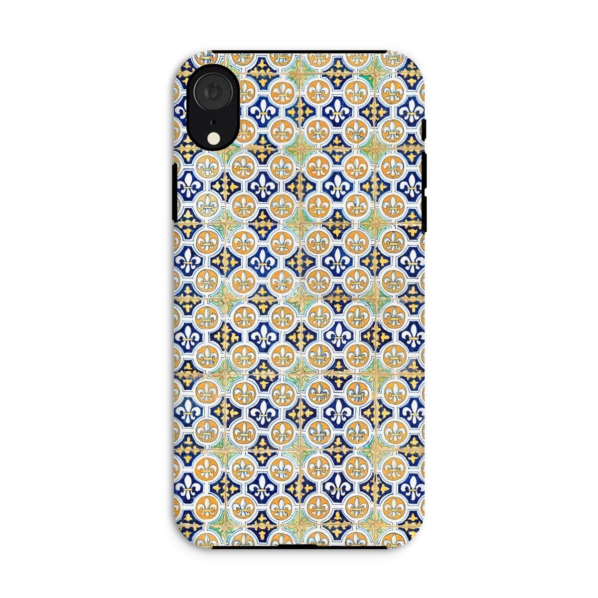 Casezest Mobile Phone Case for iPhone XR / Gloss French Lily Tile Design