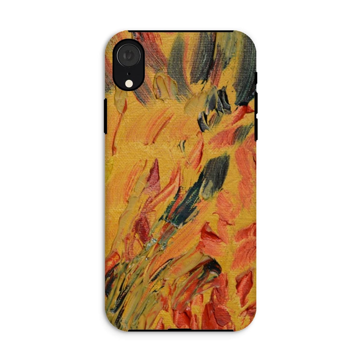 Casezest Mobile Phone Case for iPhone XR / Gloss Gold Brush Texture Design