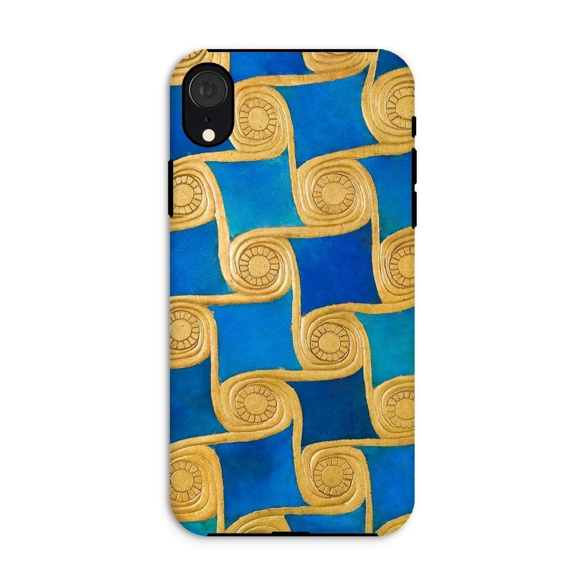 Casezest Mobile Phone Case for iPhone XR / Gloss Gold Swirls Design