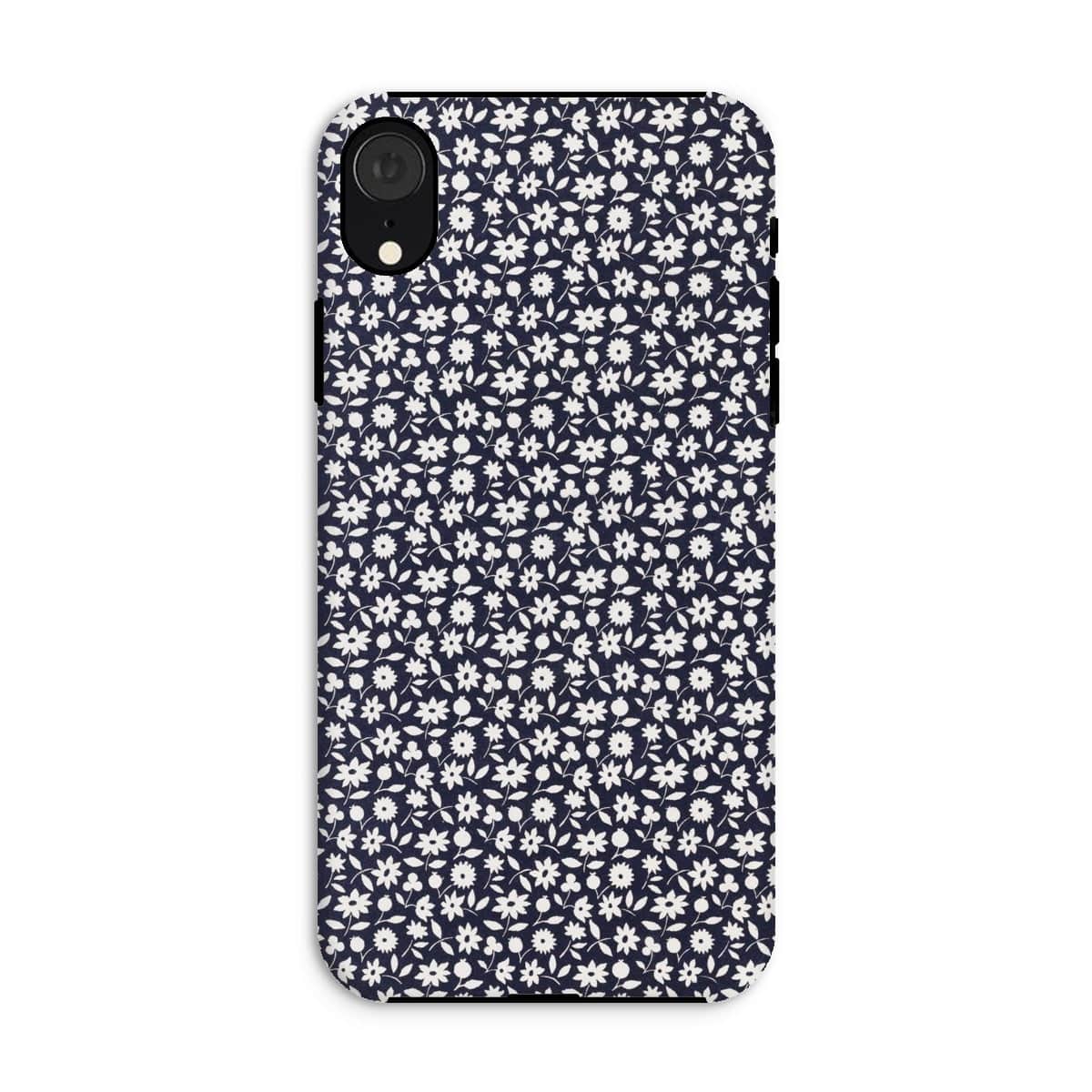 Casezest Mobile Phone Case for iPhone XR / Gloss Goy White Flowers Design