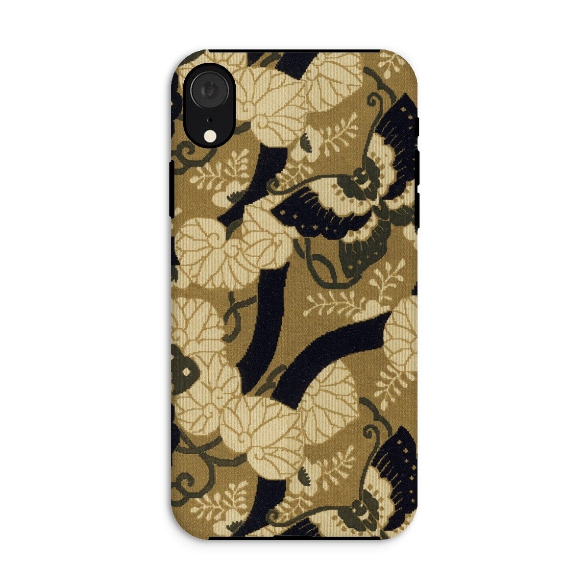 Casezest Mobile Phone Case for iPhone XR / Gloss Japanese Butterfly Textile Design