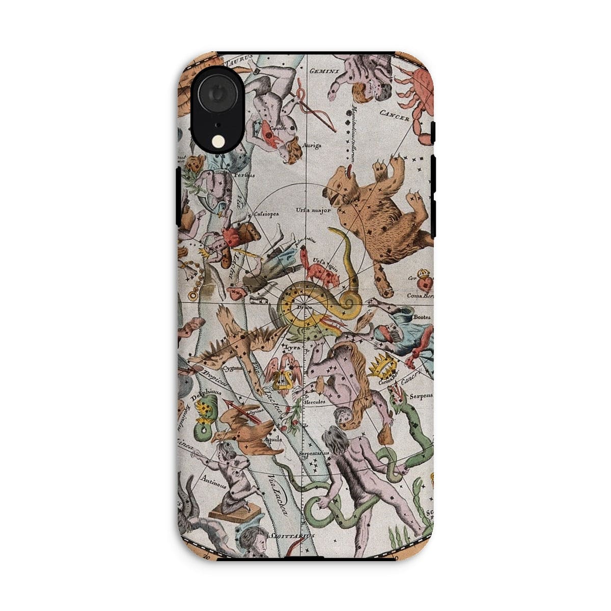 Casezest Mobile Phone Case for iPhone XR / Gloss Old Constellation Map Design