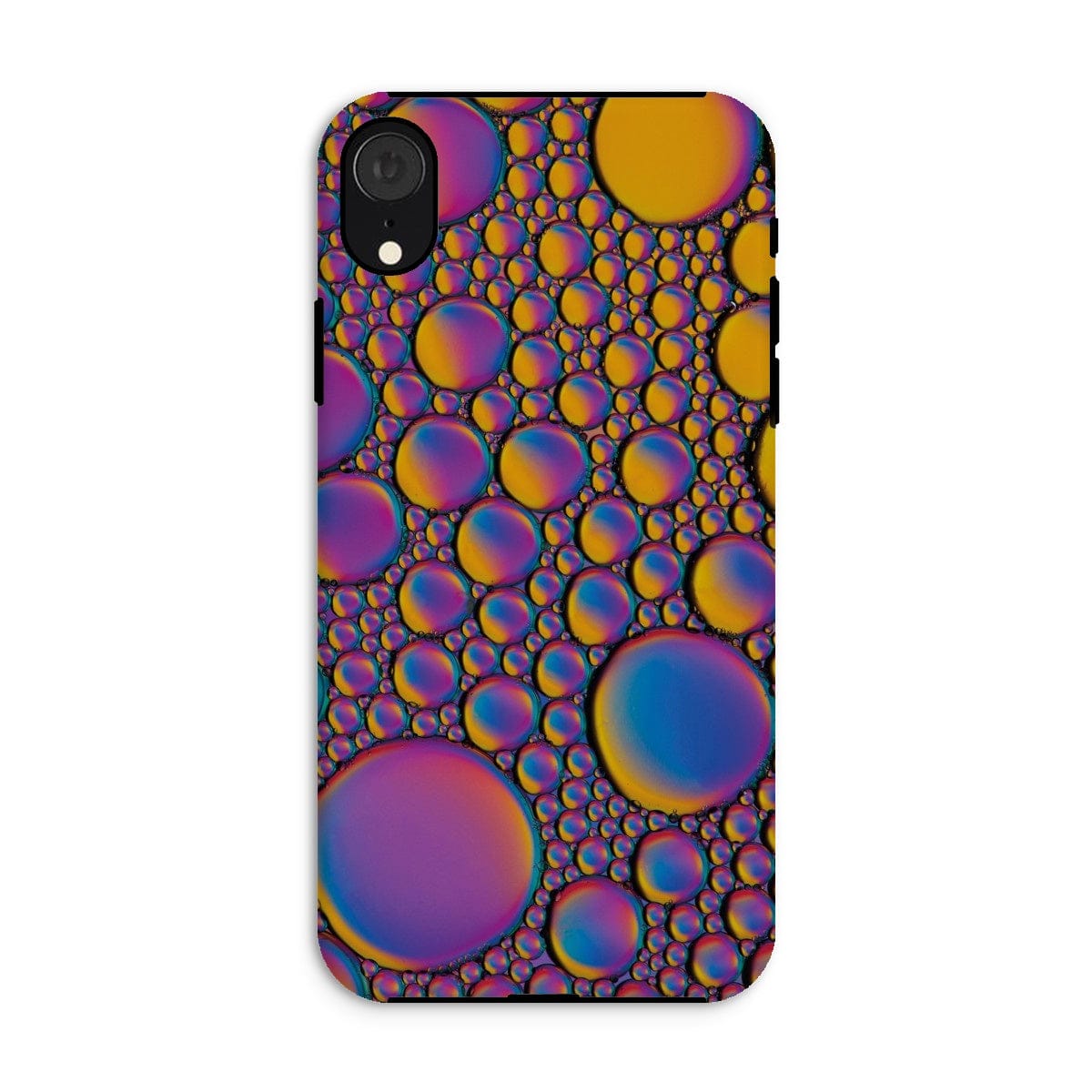 Casezest Mobile Phone Case for iPhone XR / Gloss Purple Gold Bubble Design