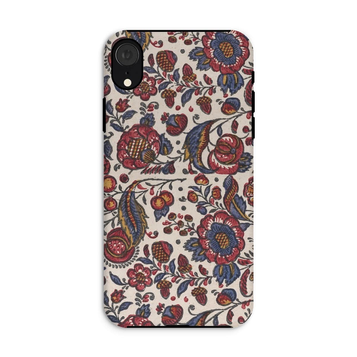 Casezest Mobile Phone Case for iPhone XR / Gloss Red Blue and Yellow Flowers Design