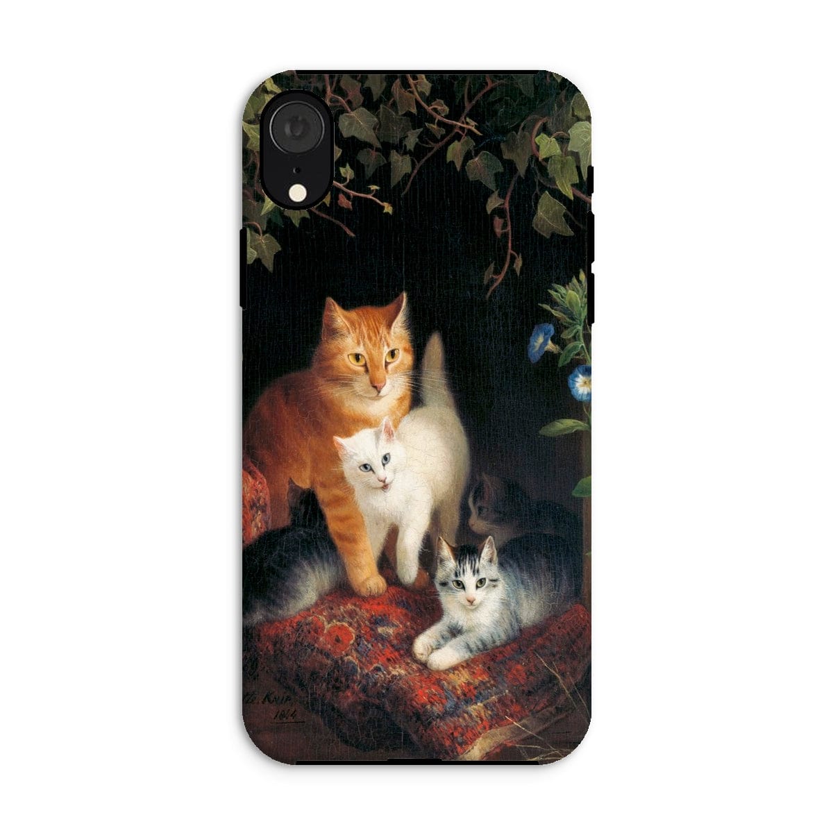 Casezest Mobile Phone Case for iPhone XR / Gloss Ronner Cat with Kittens Design