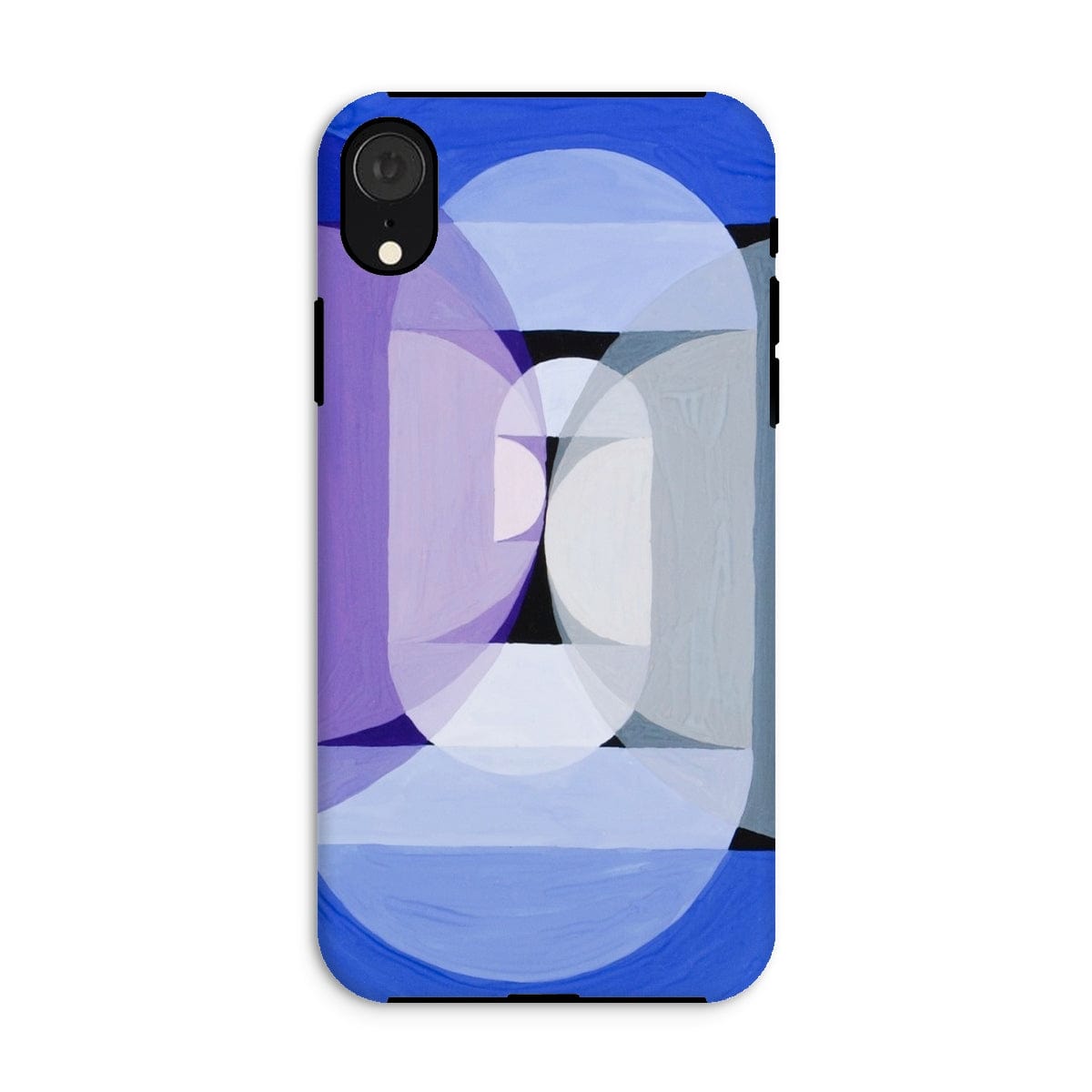 Casezest Mobile Phone Case for iPhone XR / Gloss Schillinger Blue Gray Violet Wheel Design