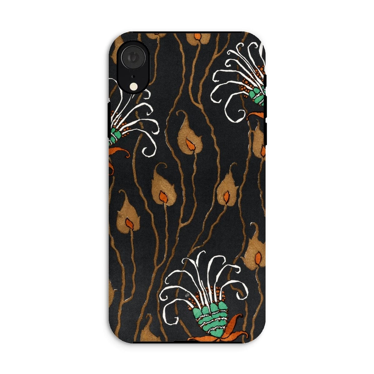 Casezest Mobile Phone Case for iPhone XR / Gloss Séguy Dark Deco Flower Design