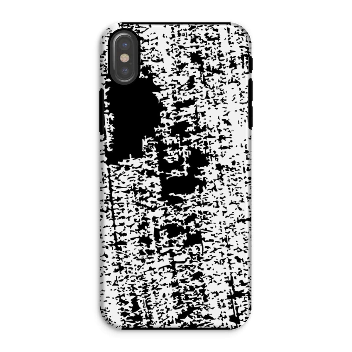 Casezest Mobile Phone Case for iPhone XS / Gloss Black Brushstroke Design