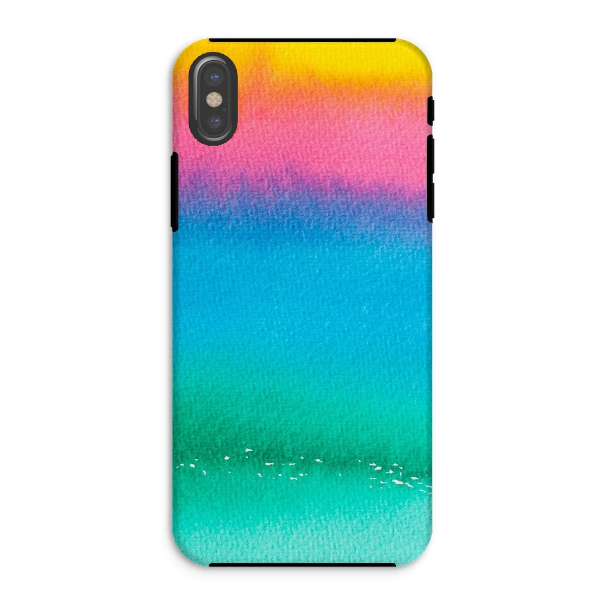 Casezest Mobile Phone Case for iPhone XS / Gloss Bright Watercolour Design