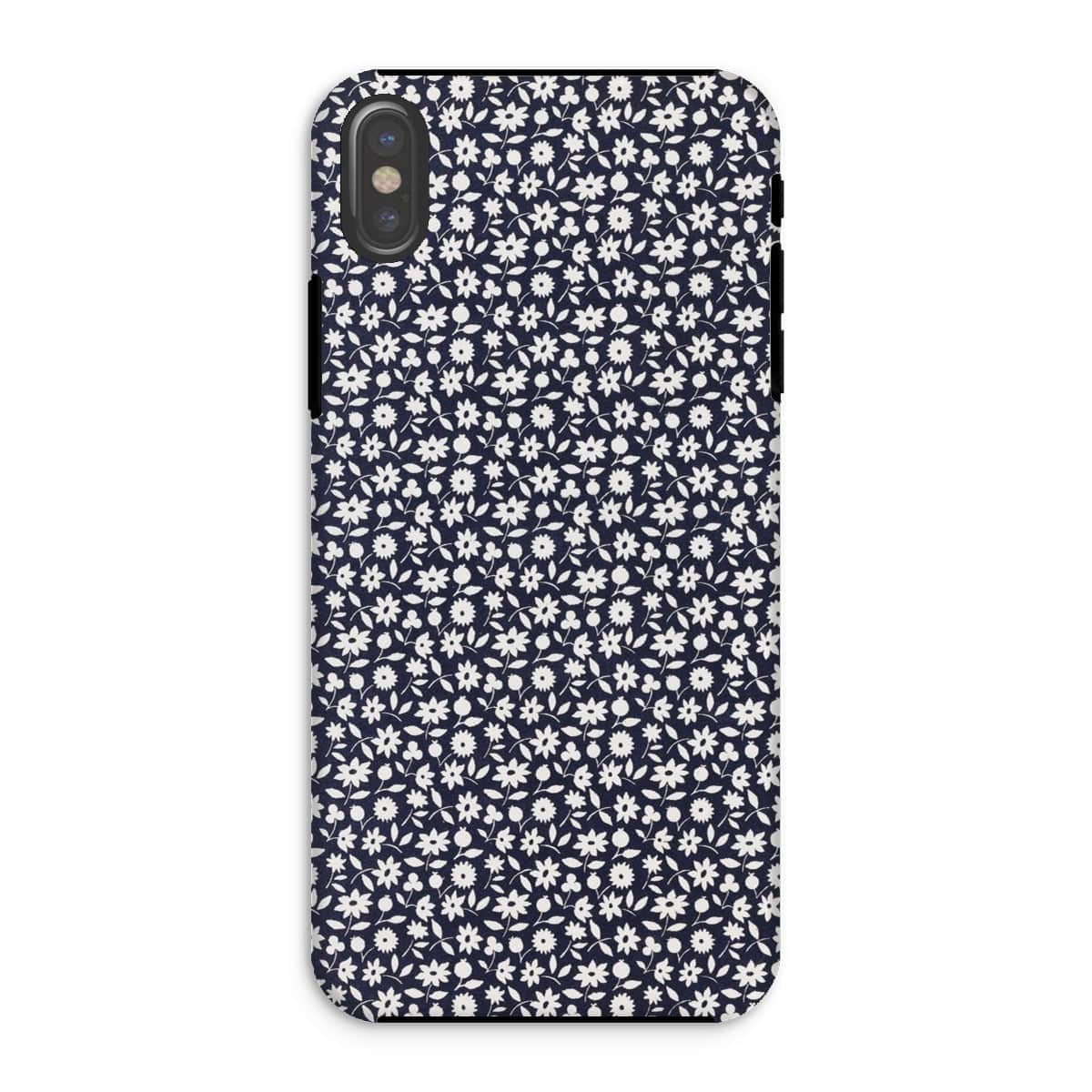 Casezest Mobile Phone Case for iPhone XS / Gloss Goy White Flowers Design