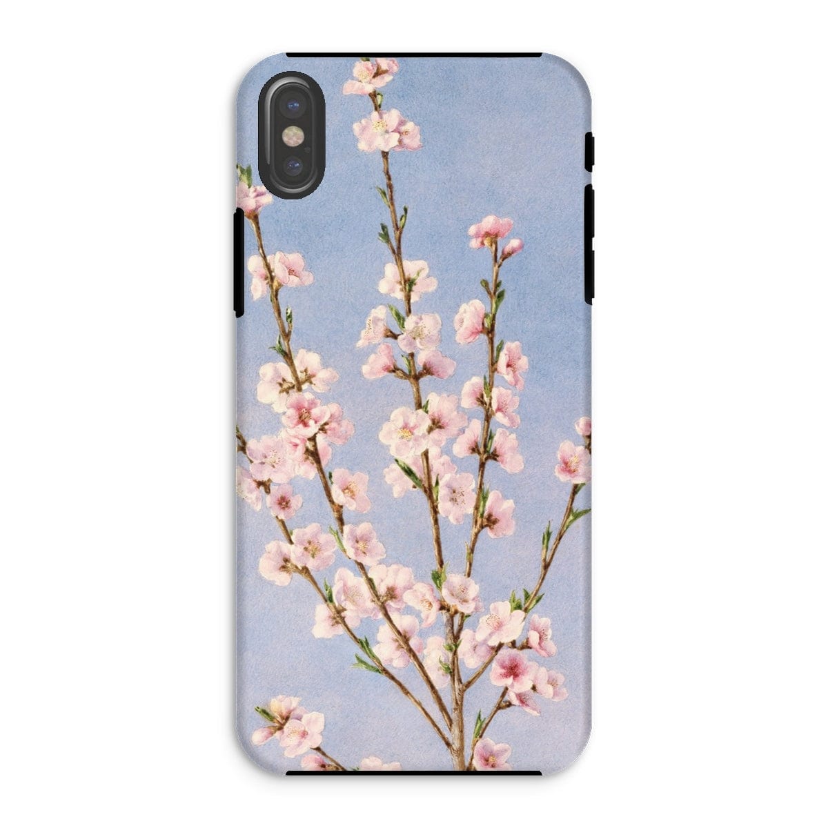 Casezest Mobile Phone Case for iPhone XS / Gloss Hill Peach Blossoms Design