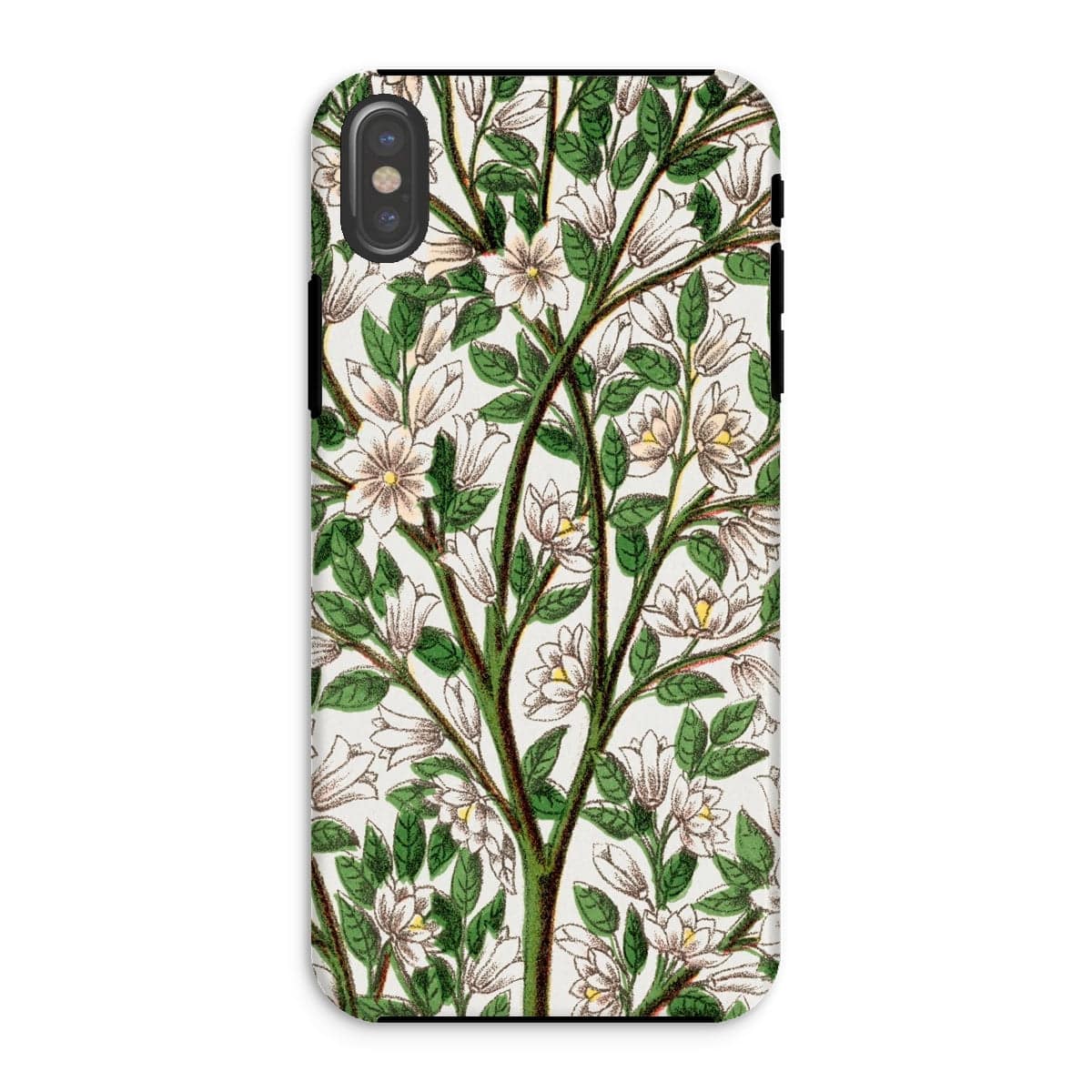 Casezest Mobile Phone Case for iPhone XS / Gloss Magnolia Lithograph Design