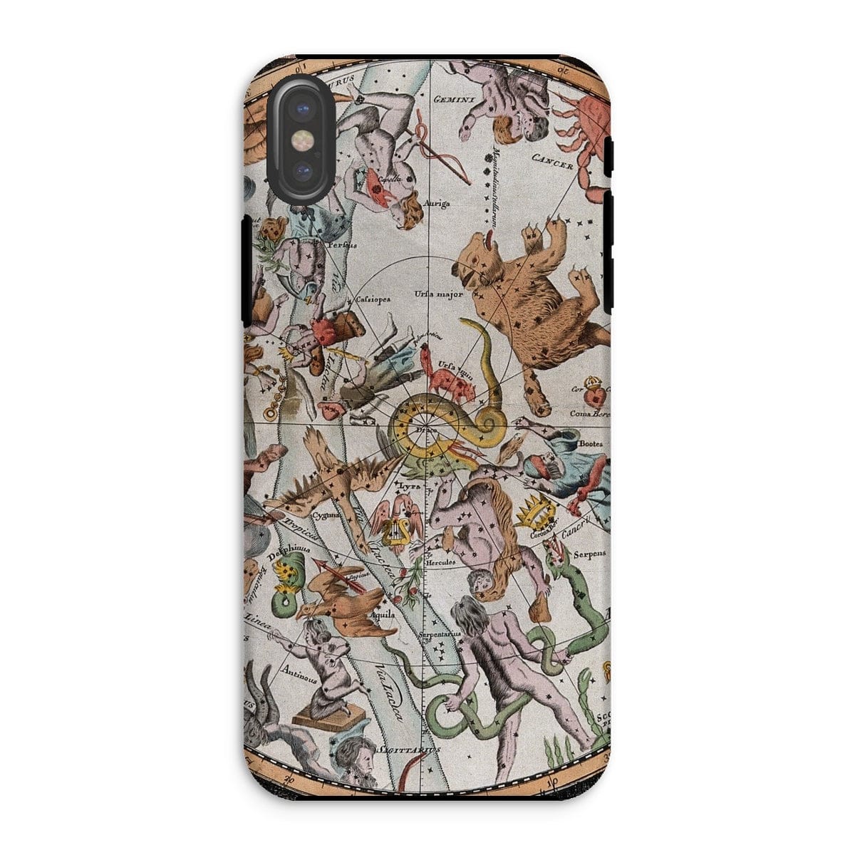 Casezest Mobile Phone Case for iPhone XS / Gloss Old Constellation Map Design