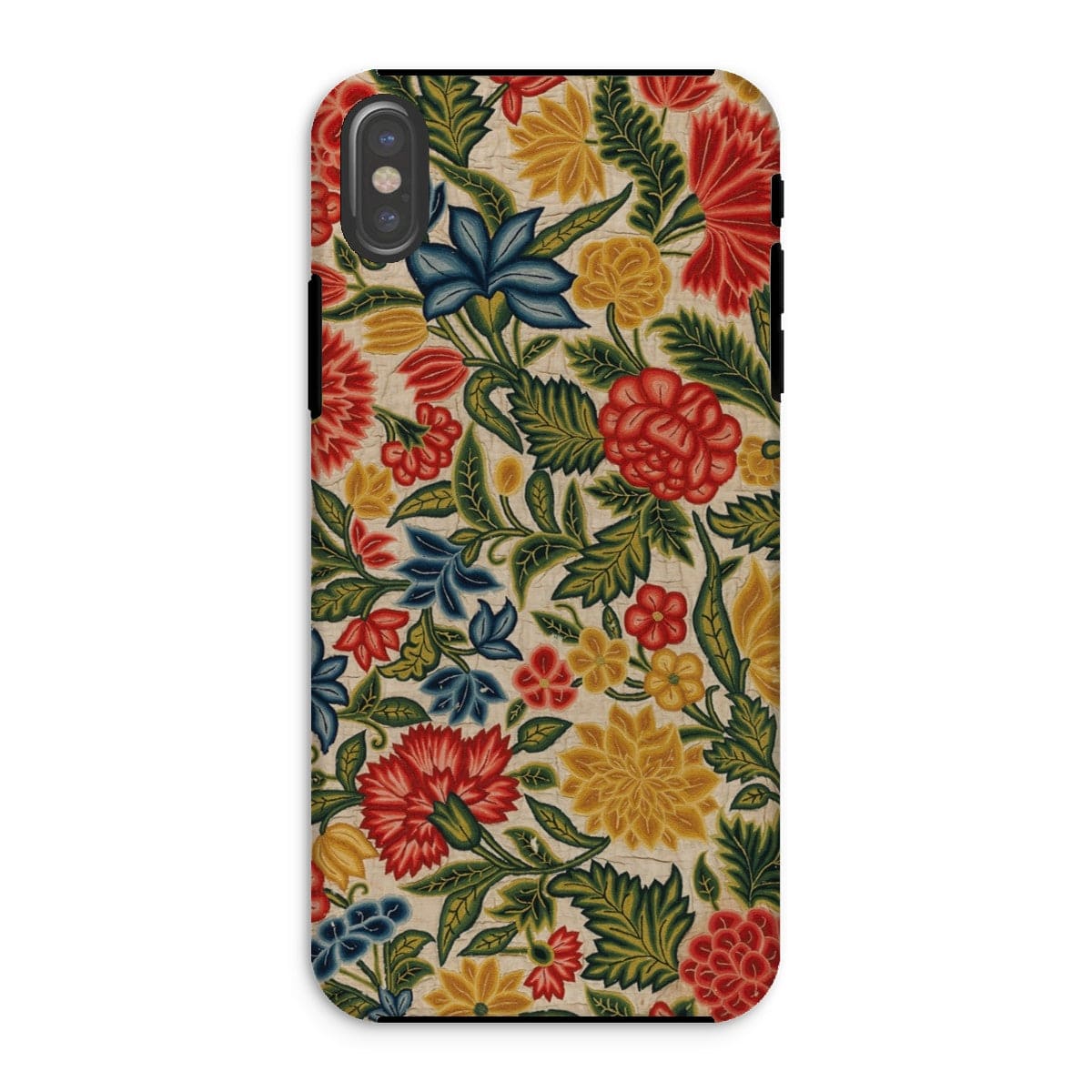 Casezest Mobile Phone Case for iPhone XS / Gloss Old Floral Panel Design