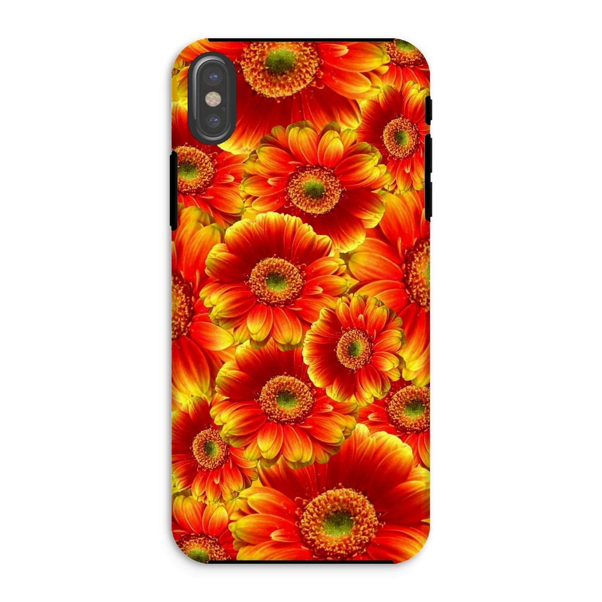 Casezest Mobile Phone Case for iPhone XS / Gloss Orange Gerbera Design