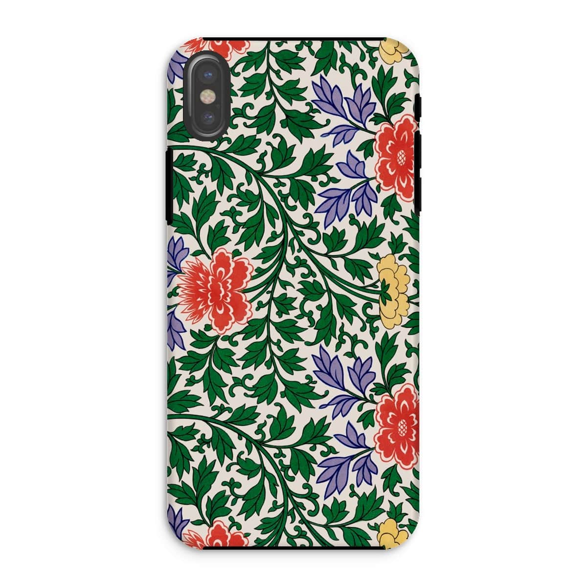 Casezest Mobile Phone Case for iPhone XS / Gloss Oriental Botanical Design