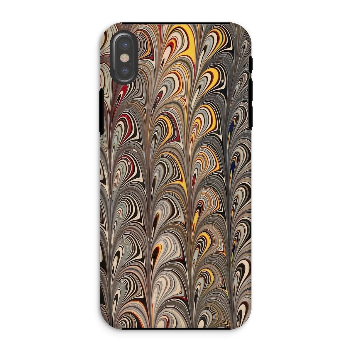 Casezest Mobile Phone Case for iPhone XS / Gloss Peacock Marble Design