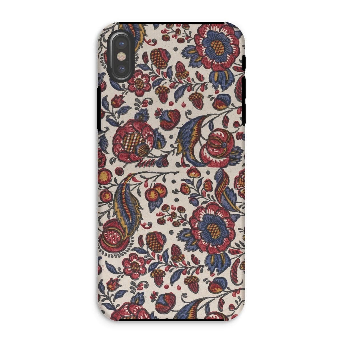 Casezest Mobile Phone Case for iPhone XS / Gloss Red Blue and Yellow Flowers Design