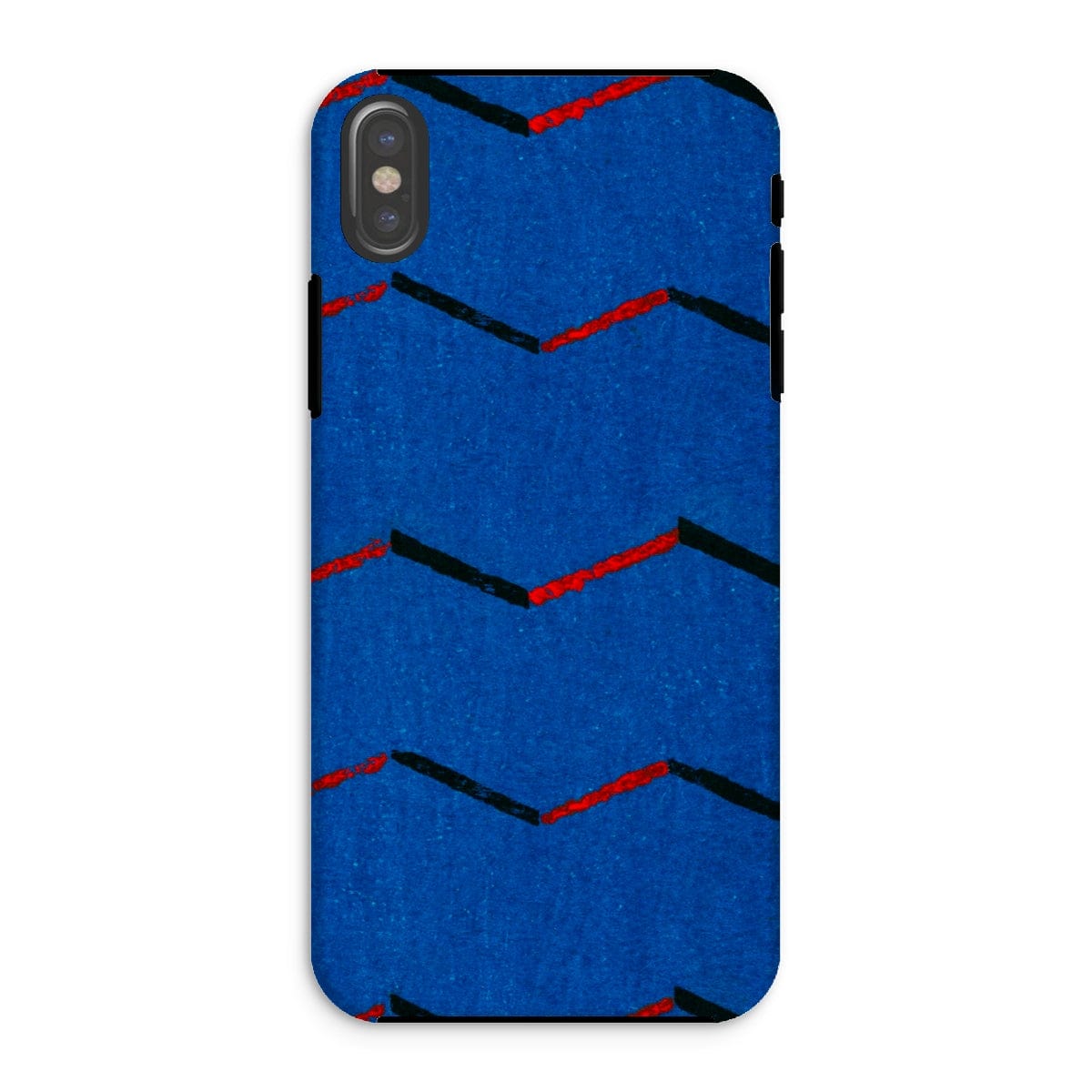 Casezest Mobile Phone Case for iPhone XS / Gloss Red Zigzag Design