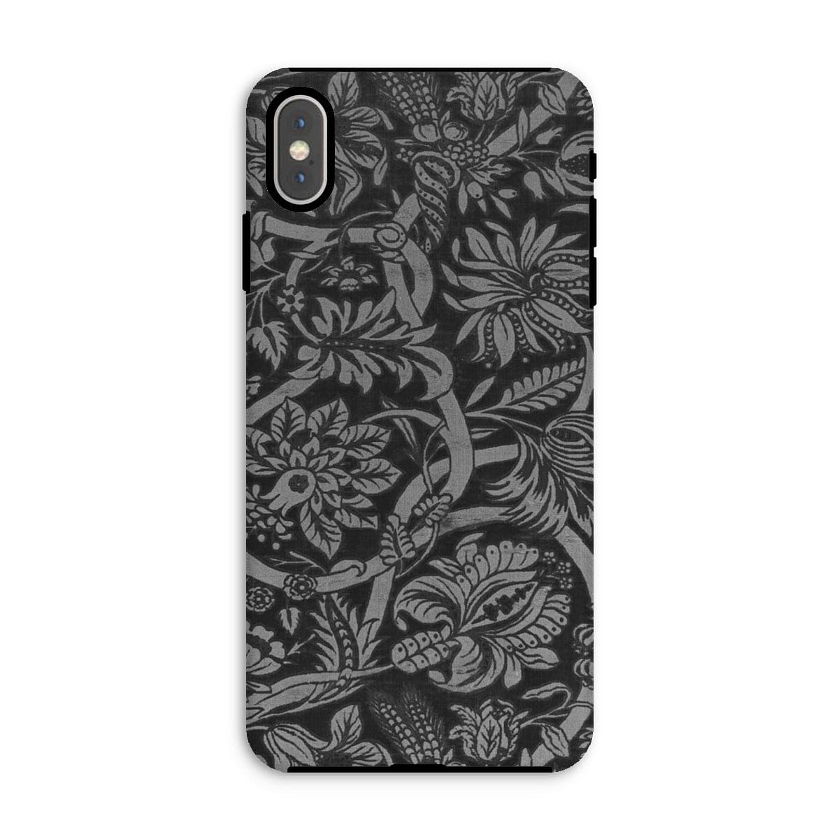 Casezest Mobile Phone Case for iPhone XS Max / Gloss Black Floral Design