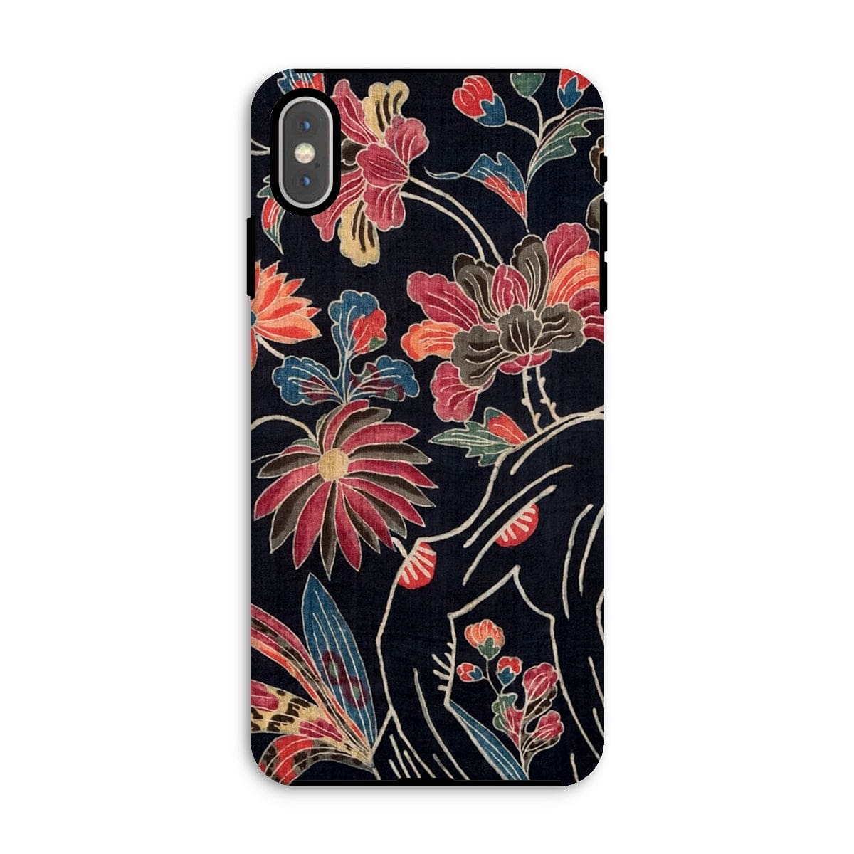 Casezest Mobile Phone Case for iPhone XS Max / Gloss Dark Floral Uchikui Design