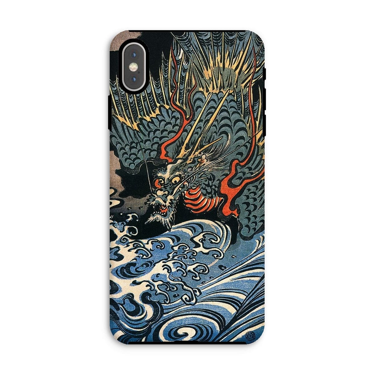 Casezest Mobile Phone Case for iPhone XS Max / Gloss Dragon Over Waves Design