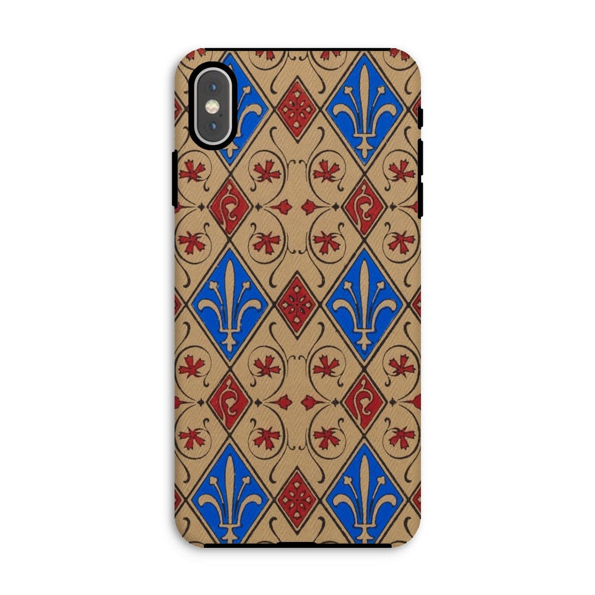 Casezest Mobile Phone Case for iPhone XS Max / Gloss Fleur Diamond Tile Design