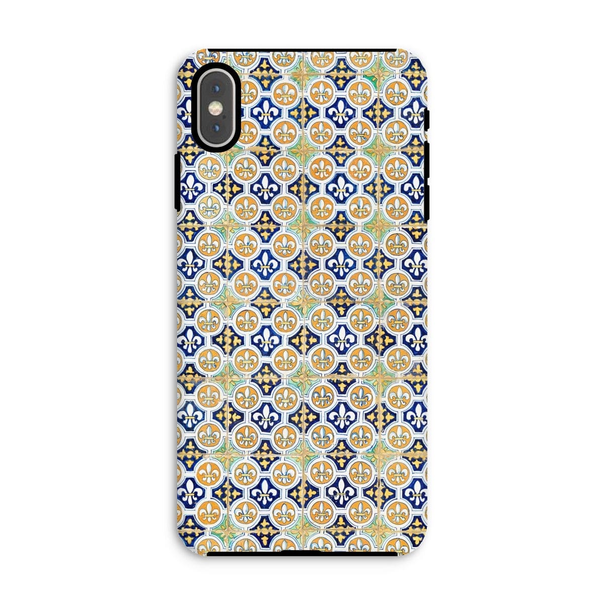 Casezest Mobile Phone Case for iPhone XS Max / Gloss French Lily Tile Design