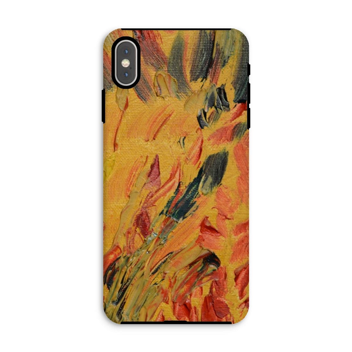 Casezest Mobile Phone Case for iPhone XS Max / Gloss Gold Brush Texture Design