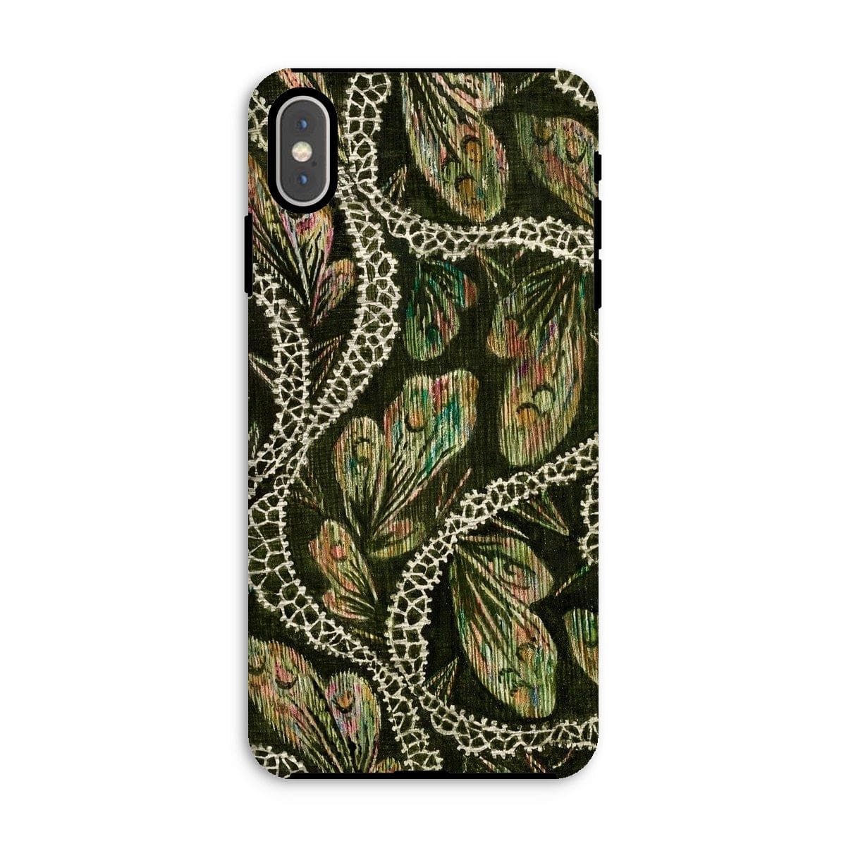 Casezest Mobile Phone Case for iPhone XS Max / Gloss Isabelle Green Silk Design