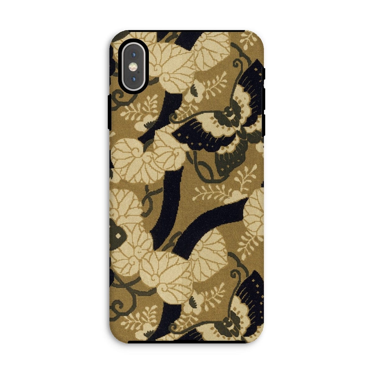 Casezest Mobile Phone Case for iPhone XS Max / Gloss Japanese Butterfly Textile Design