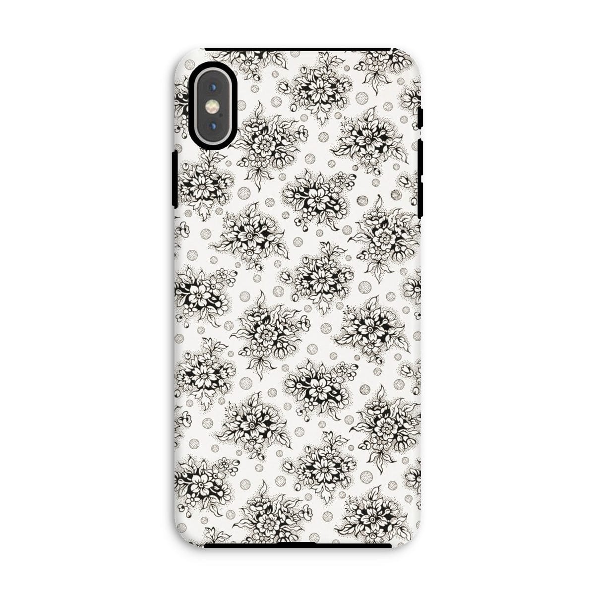 Casezest Mobile Phone Case for iPhone XS Max / Gloss Monochrome Floral Design