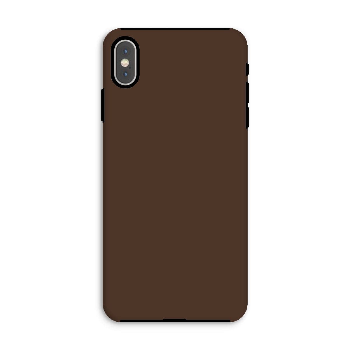 Casezest Mobile Phone Case for iPhone XS Max / Gloss Pure Dark Brown Design