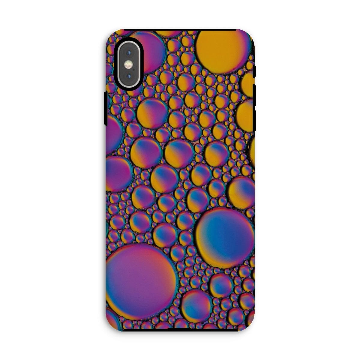 Casezest Mobile Phone Case for iPhone XS Max / Gloss Purple Gold Bubble Design