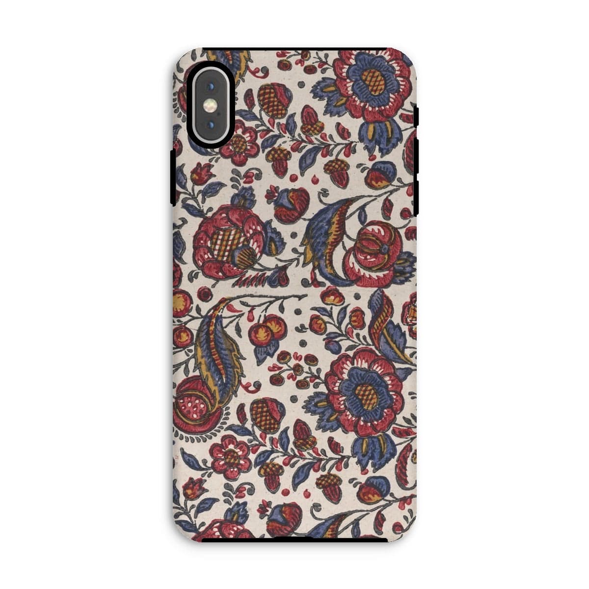 Casezest Mobile Phone Case for iPhone XS Max / Gloss Red Blue and Yellow Flowers Design