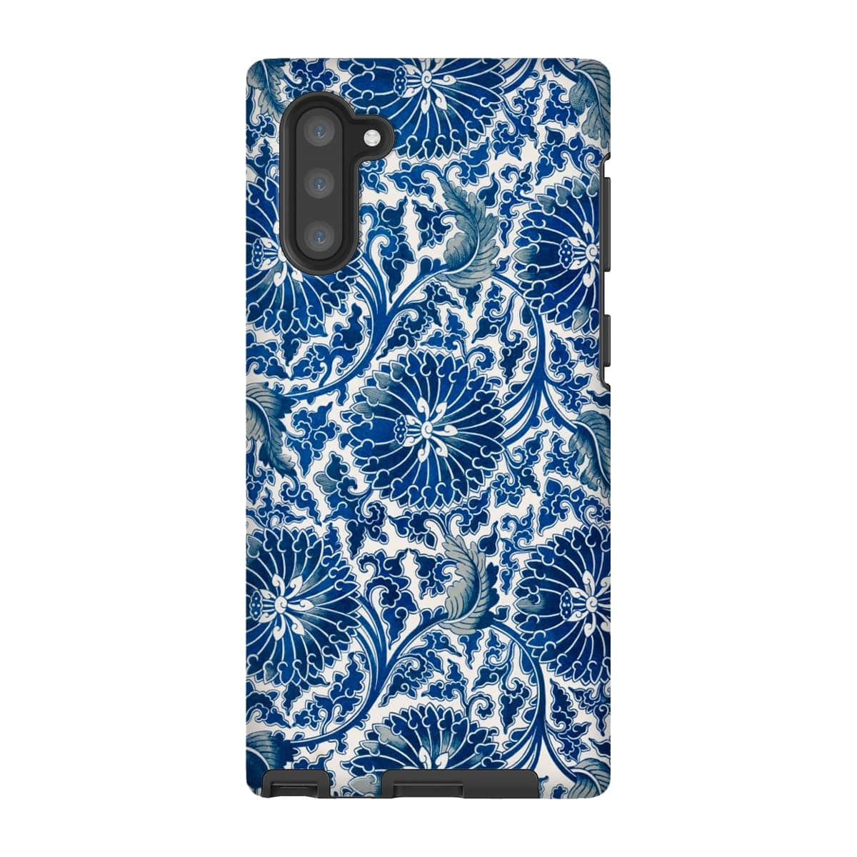 Casezest Mobile Phone Case for Samsung Galaxy Note 10 / Gloss Blue Ornamental Floral Design