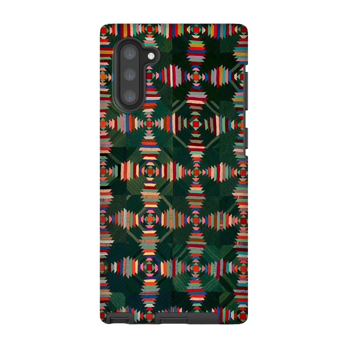 Casezest Mobile Phone Case for Samsung Galaxy Note 10 / Gloss Green Woven Quilt Design