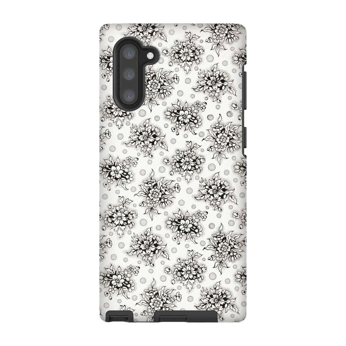 Casezest Mobile Phone Case for Samsung Galaxy Note 10 / Gloss Monochrome Floral Design