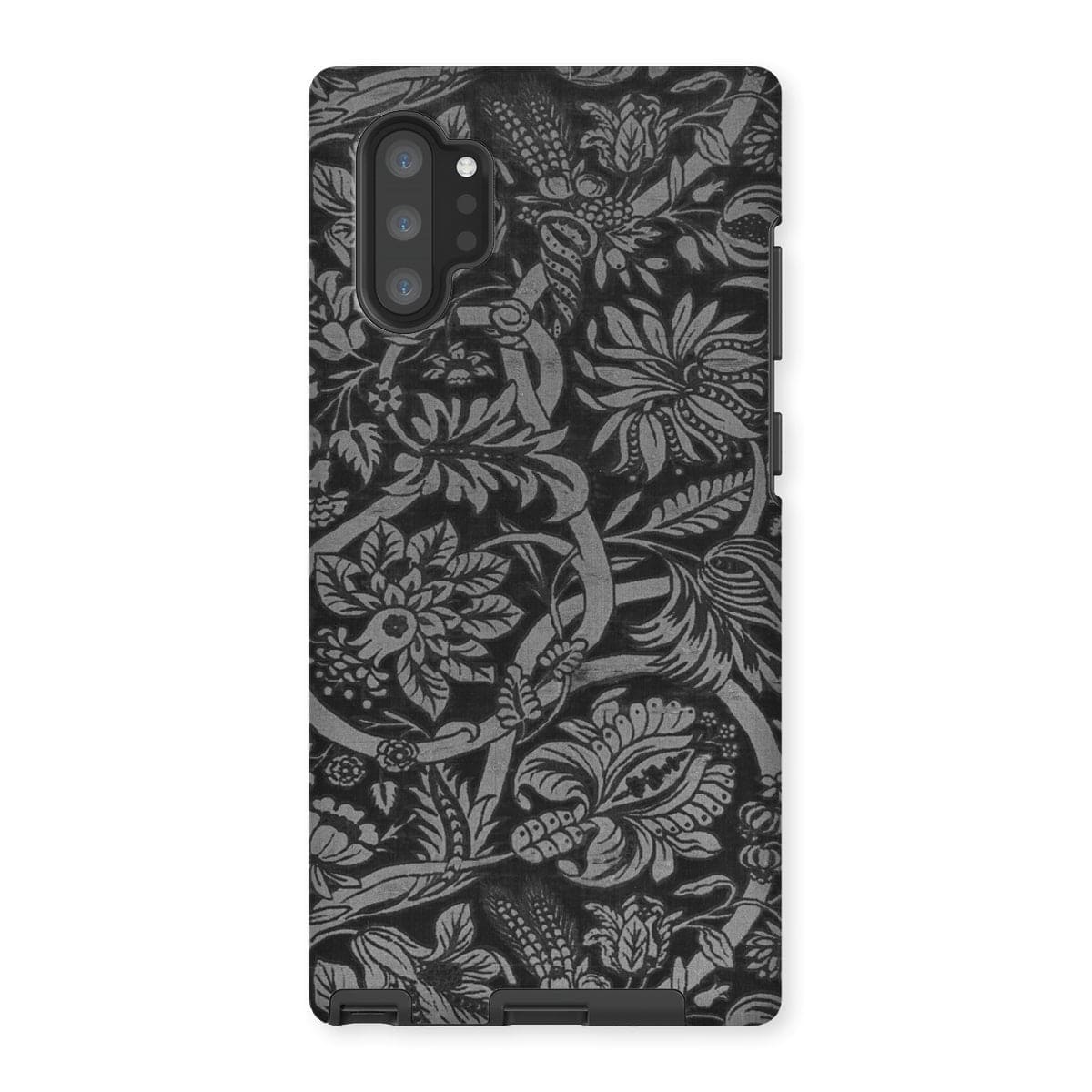 Casezest Mobile Phone Case for Samsung Galaxy Note 10P / Gloss Black Floral Design