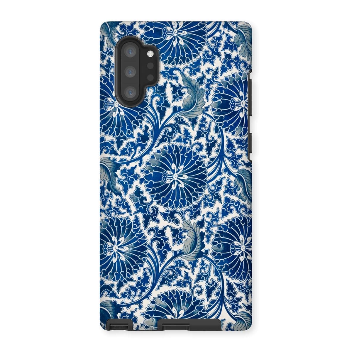 Casezest Mobile Phone Case for Samsung Galaxy Note 10P / Gloss Blue Ornamental Floral Design