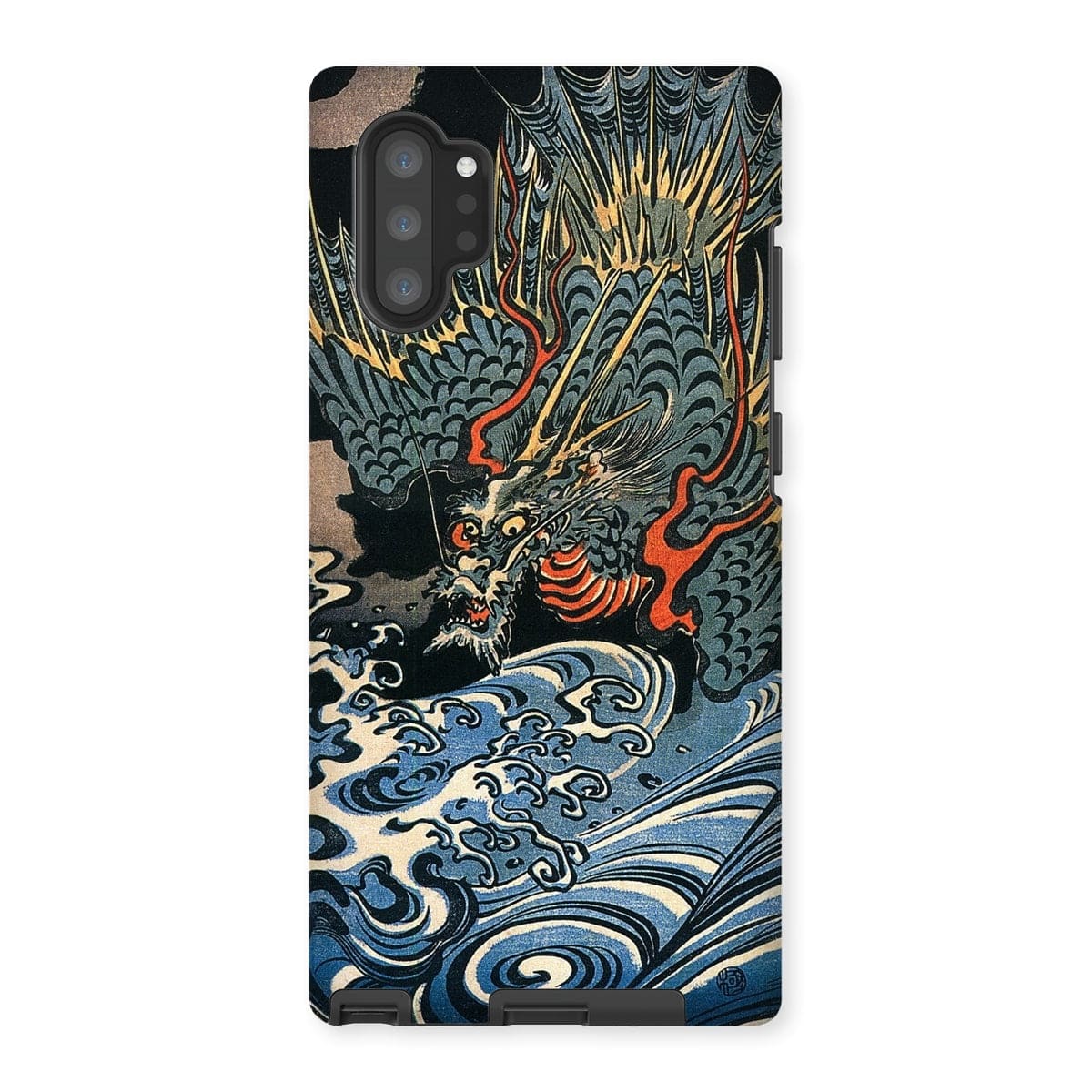 Casezest Mobile Phone Case for Samsung Galaxy Note 10P / Gloss Dragon Over Waves Design