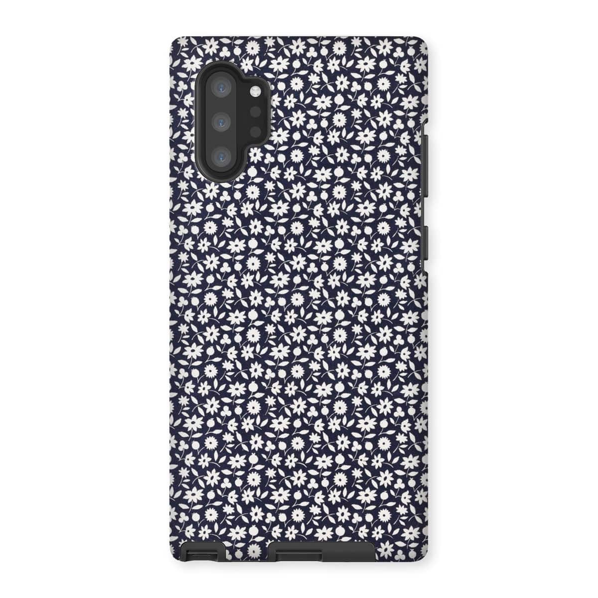 Casezest Mobile Phone Case for Samsung Galaxy Note 10P / Gloss Goy White Flowers Design